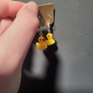 Yellow Duck Earrings